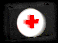 red cross on medical case